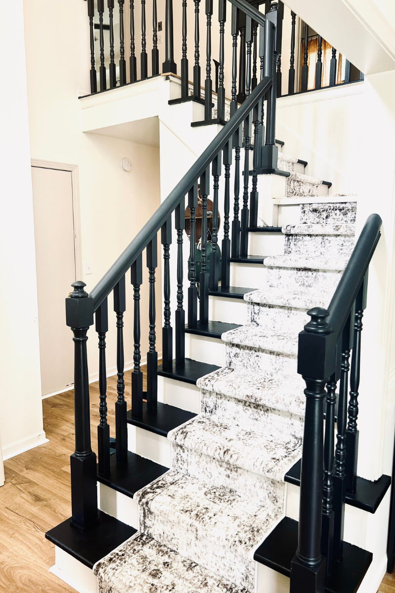 Affordable DIY Staircase Transformation From Outdated To Modern