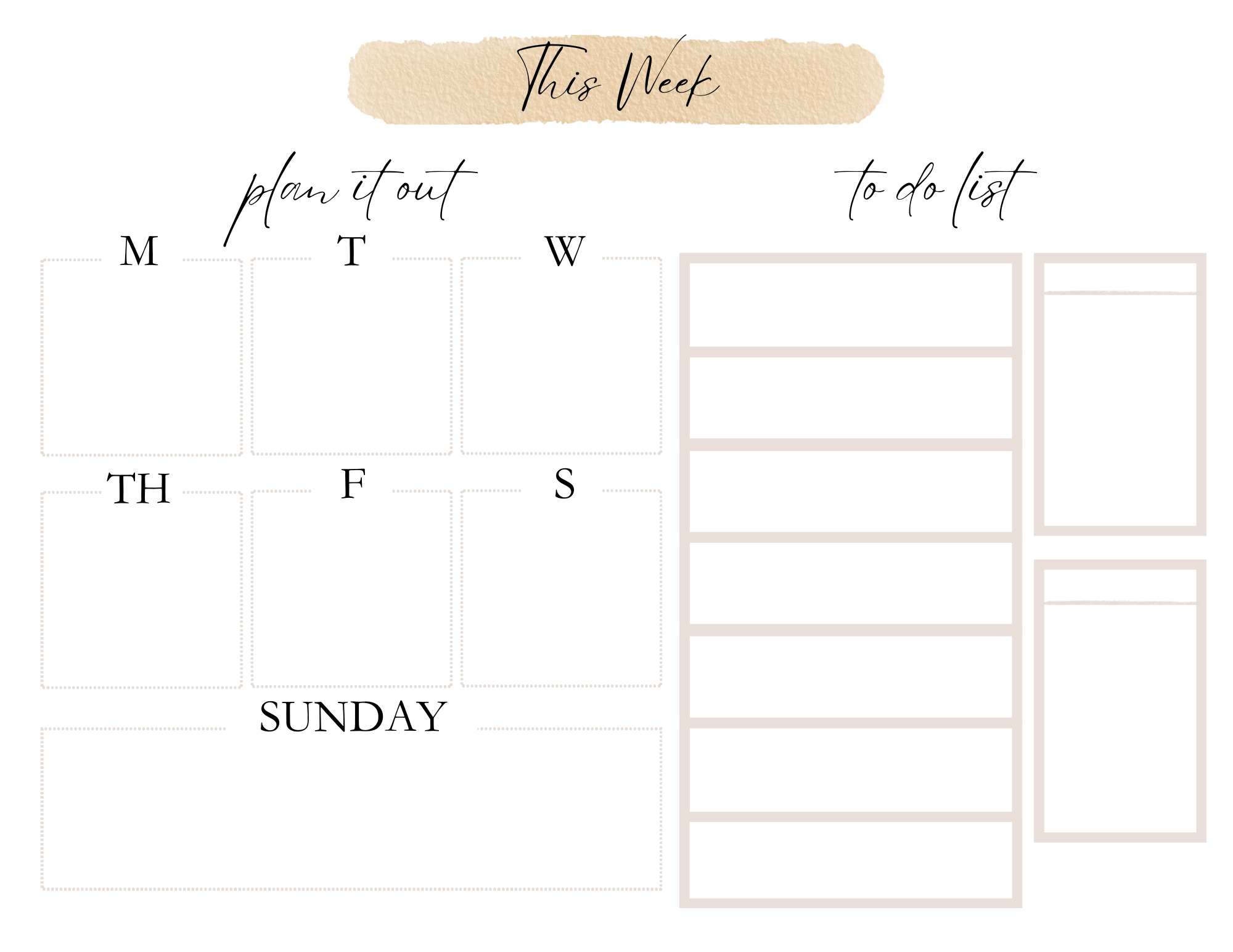 Free Printable Weekly Planner