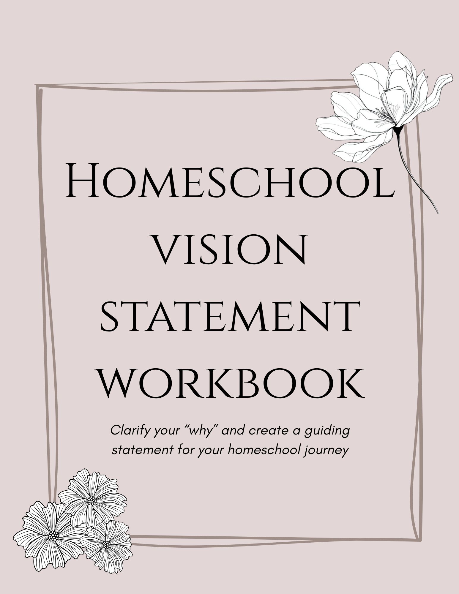 homeschool vision statement workbook PDF image